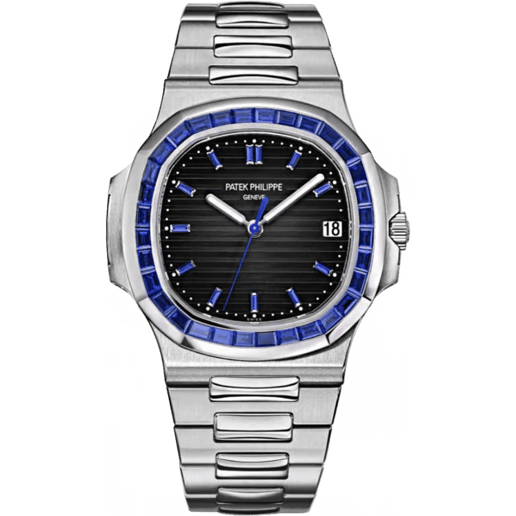 Patek Philippe Nautilus Platinum Blue Sapphire